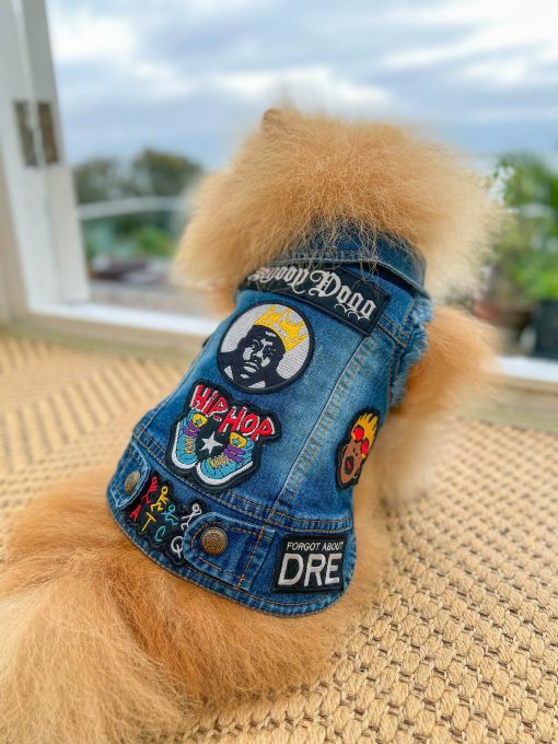 Denim HipHop Dog Jacket