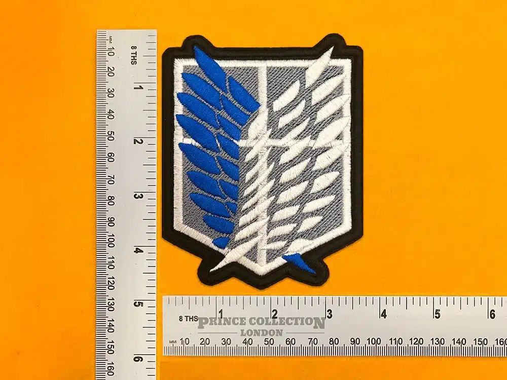 Attack on Titan Scout Regiment emblem patch dimensions