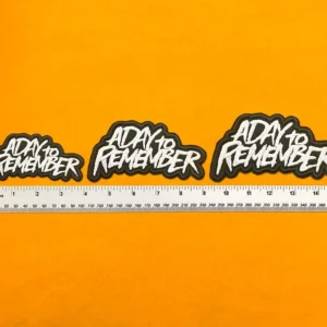 Premium embroidered A Day To Remember band patch on denim jacket