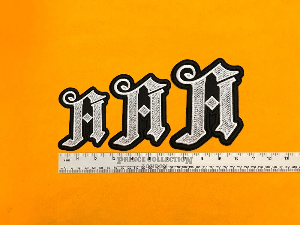 Architects embroidered band patch on denim jacket