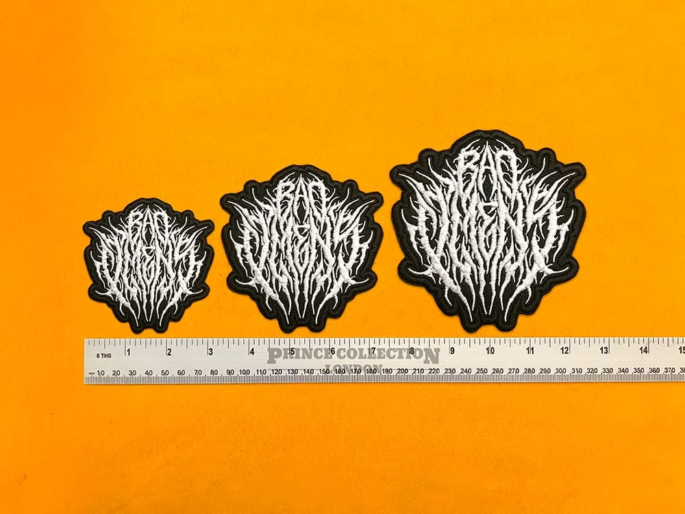 Bad Omens band logo patch on denim jacket