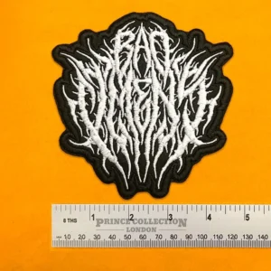 Bad Omens embroidered logo patch dimensions