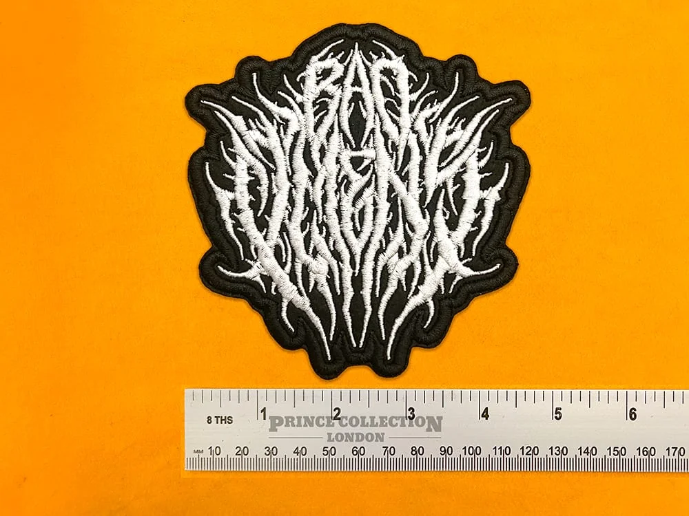 Bad Omens embroidered logo patch dimensions