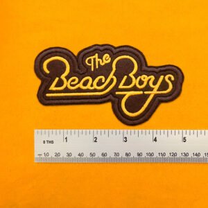 Embroidered patch dimensions beside ruler