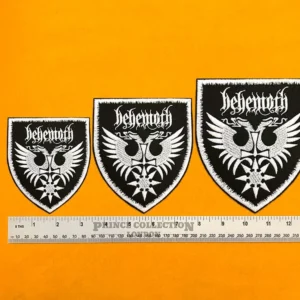 Behemoth patch on denim battle jacket