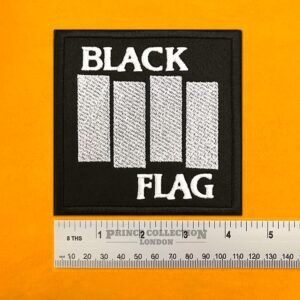 Small medium and large Black Flag patch size comparison