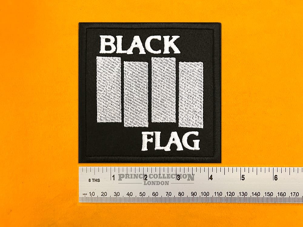 Small medium and large Black Flag patch size comparison