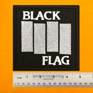 Black Flag punk band patch dimensions