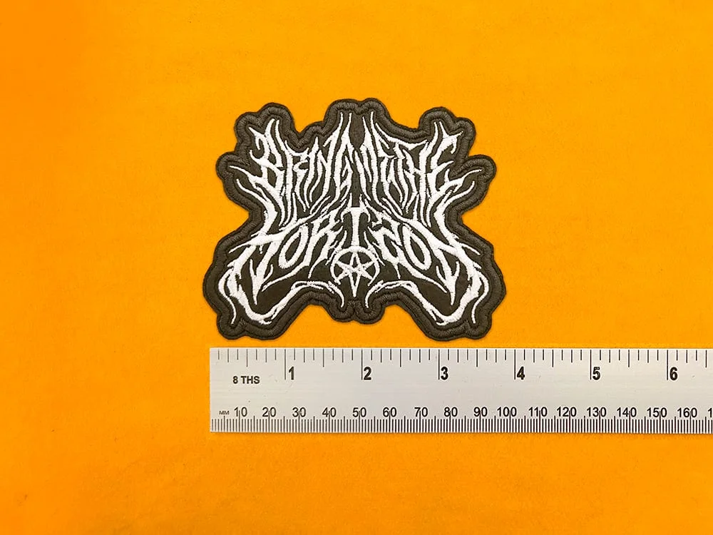 Small medium and large Bring Me The Horizon patch size comparison