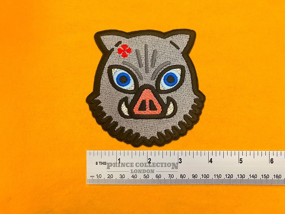Small medium and large Inosuke patch size comparison