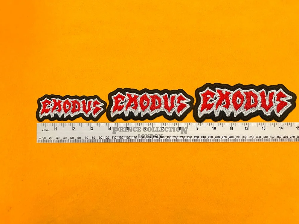 Exodus patch on denim battle jacket