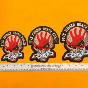 Embroidered patch dimensions and stitched border detail