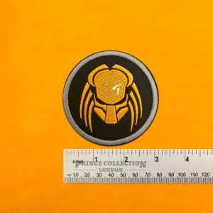 Predator movie patch on denim jacket