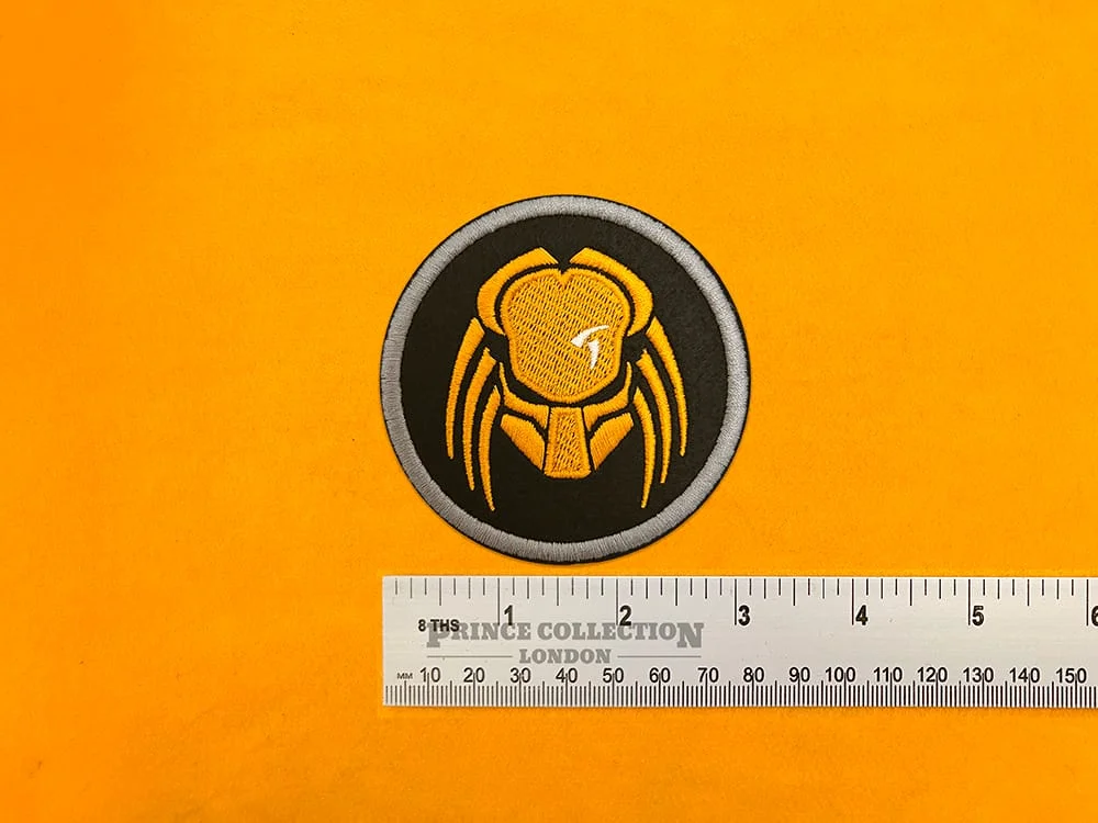 Predator movie patch on denim jacket