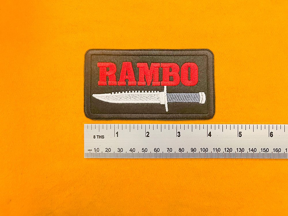 Small medium and large Rambo patch size comparison