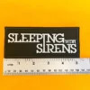 Small medium and large Sleeping With Sirens patch size comparison