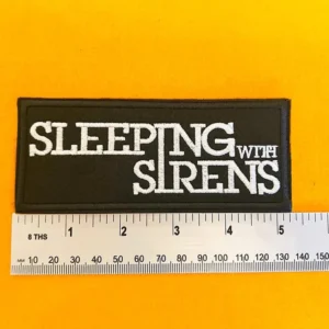 Small medium and large Sleeping With Sirens patch size comparison