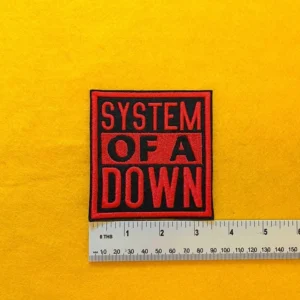 Small medium and large System Of A Down patch size comparison