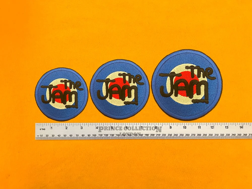 The Jam embroidered patch on denim jacket