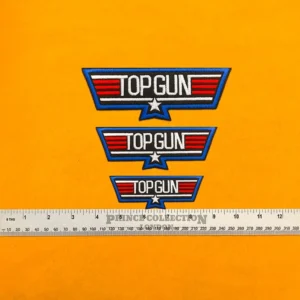 Top Gun Wings patch on denim jacket