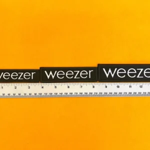 Small medium and large Weezer patch size comparison