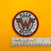 Weezer Logo Patch 2 on denim jacket