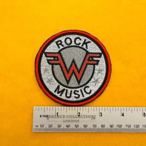 Weezer Logo Patch 2 on denim jacket