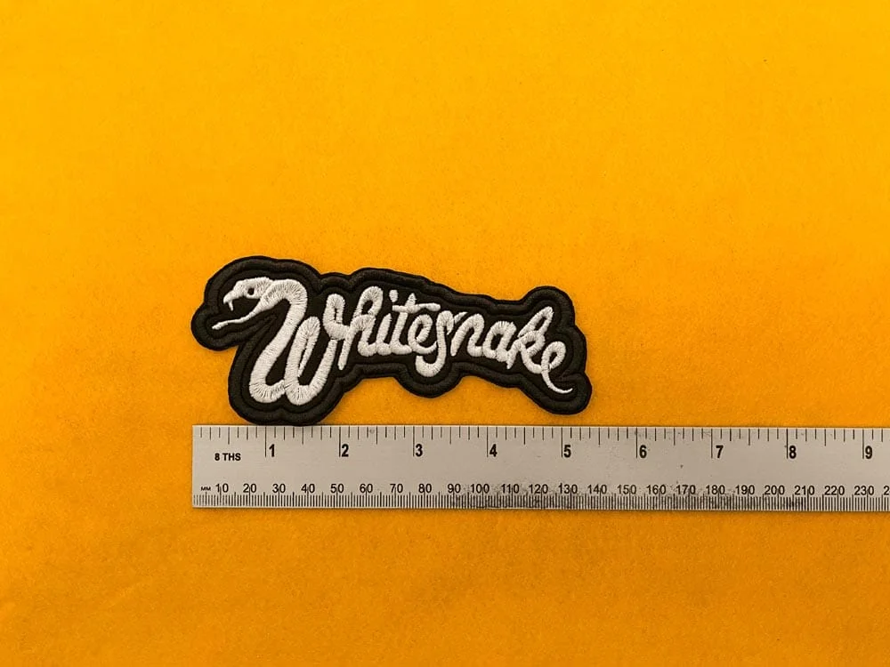 Small medium and large Whitesnake patch size comparison