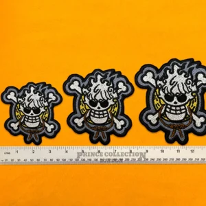 Small medium and large Luffy Gear 5 patch size comparison