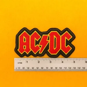 AC/DC embroidered design dimensions