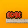 AC/DC embroidered band patch on denim jacket