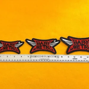 Small medium and large BABYMETAL patch size comparison