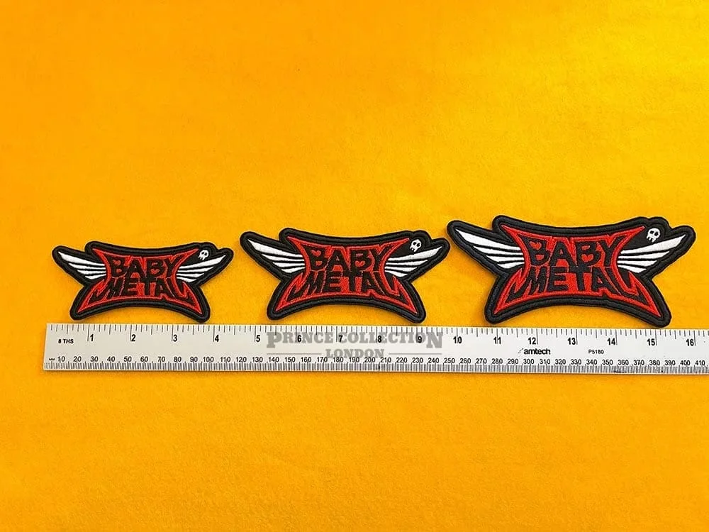 Small medium and large BABYMETAL patch size comparison