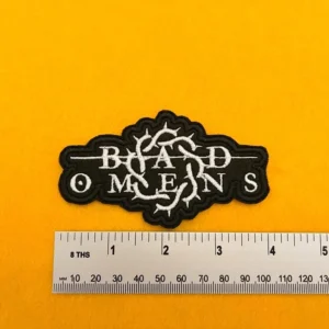 Close-up of embroidered border and stitching