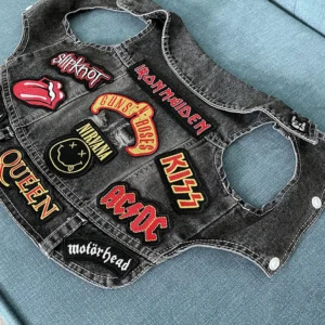 Alternative black denim pet clothing