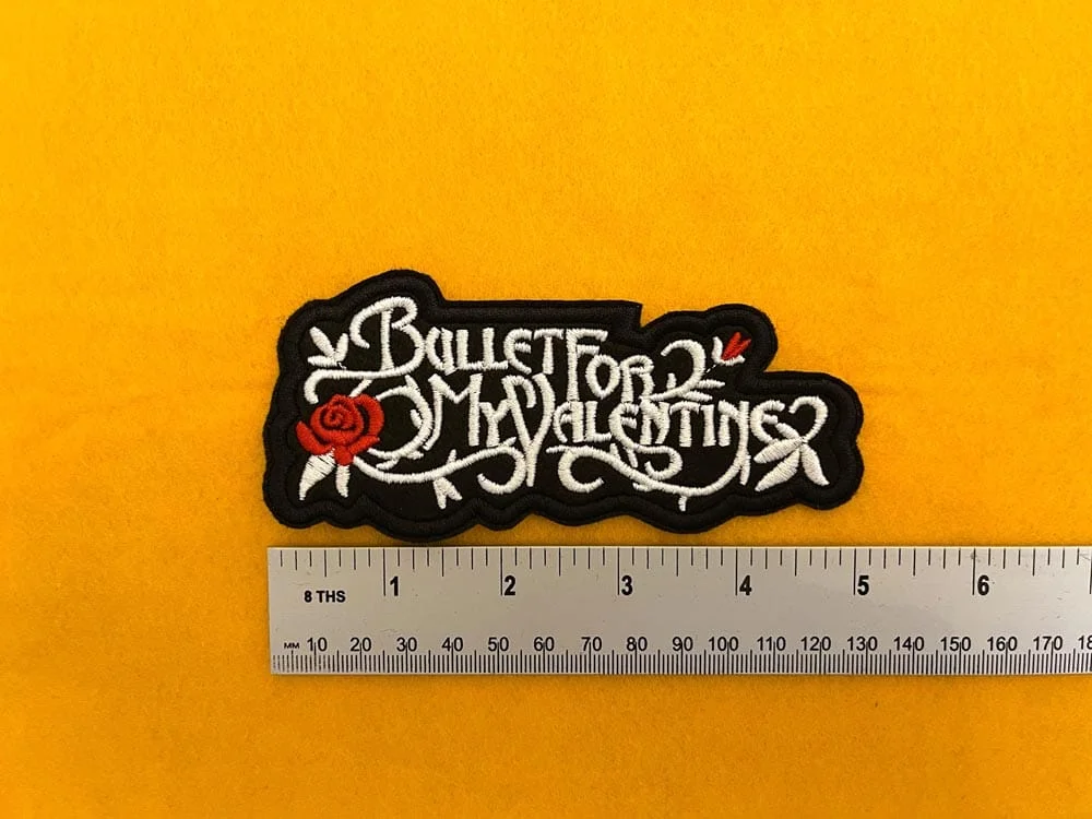 Bullet for My Valentine embroidered design dimensions