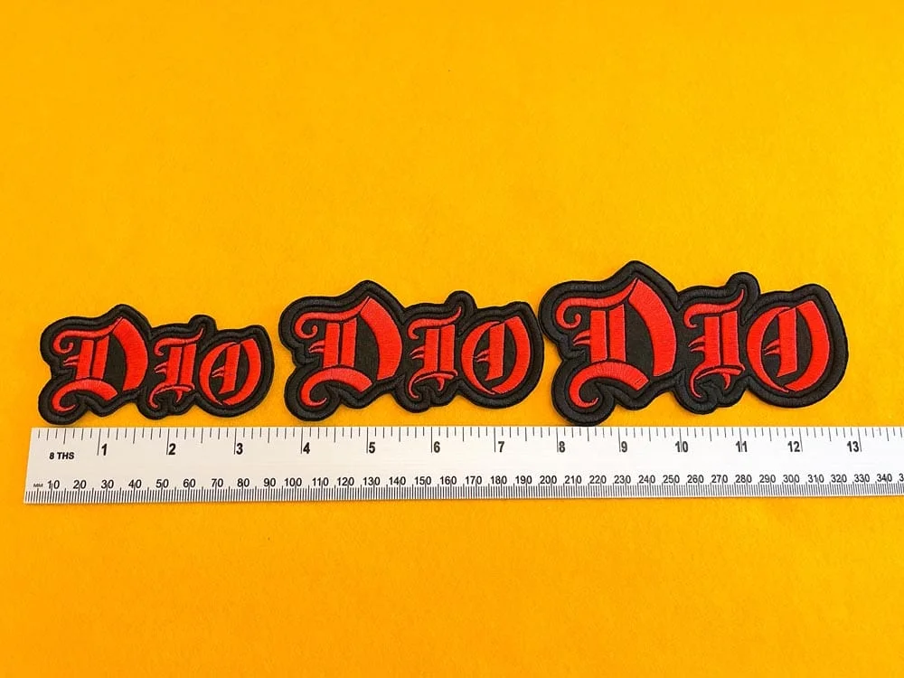 Small medium and large Dio patch size comparison