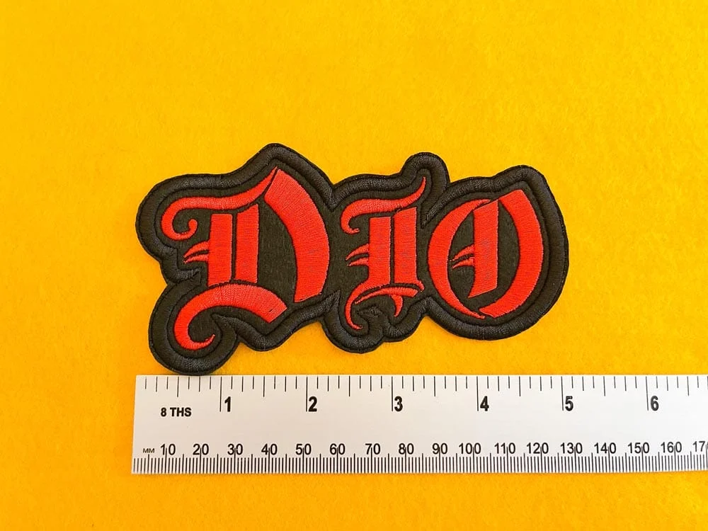 Close-up of embroidered border and stitching