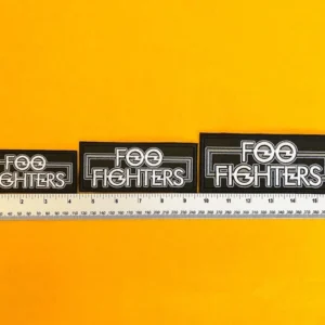 Small medium and large Foo Fighters patch size comparison