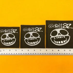 Small medium and large Gorillaz patch size comparison