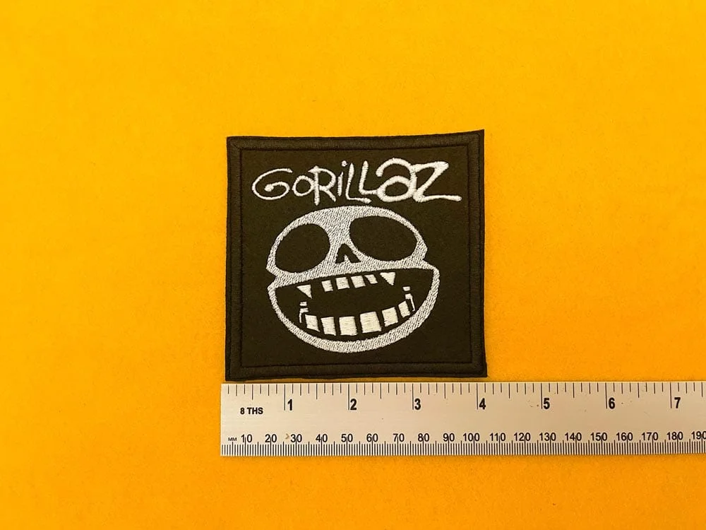 Gorillaz embroidered design dimensions
