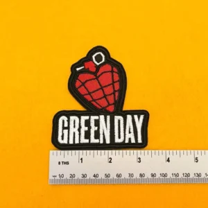 Green Day Patch 2 embroidered design dimensions