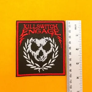 Killswitch Engage embroidered band patch on denim battle jacket