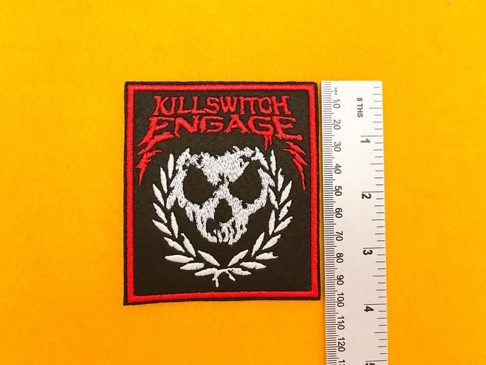 Killswitch Engage embroidered band patch on denim battle jacket