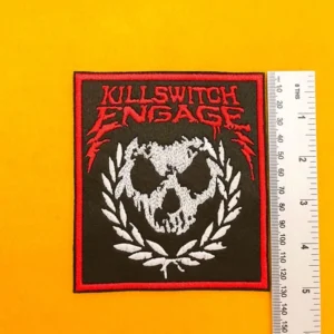 Close-up of embroidered border and stitching