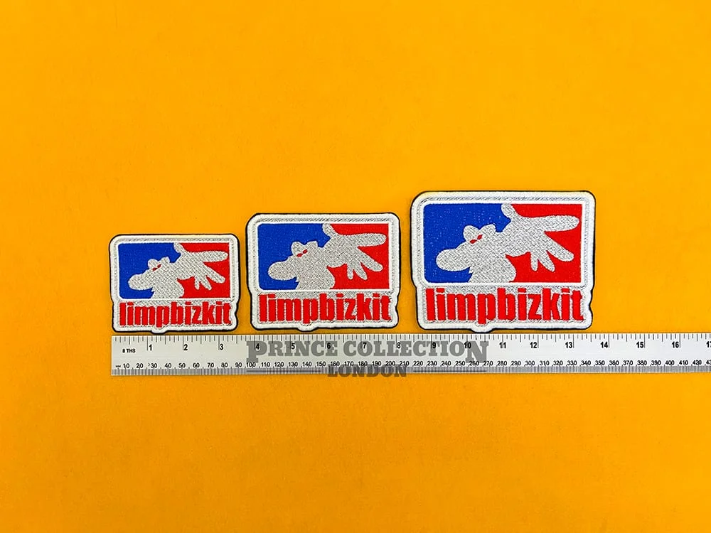 Small medium and large Limp Bizkit patch size comparison