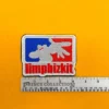 Limp Bizkit embroidered band patch on denim battle jacket