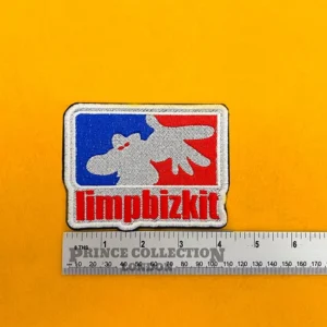 Limp Bizkit embroidered band patch on denim battle jacket
