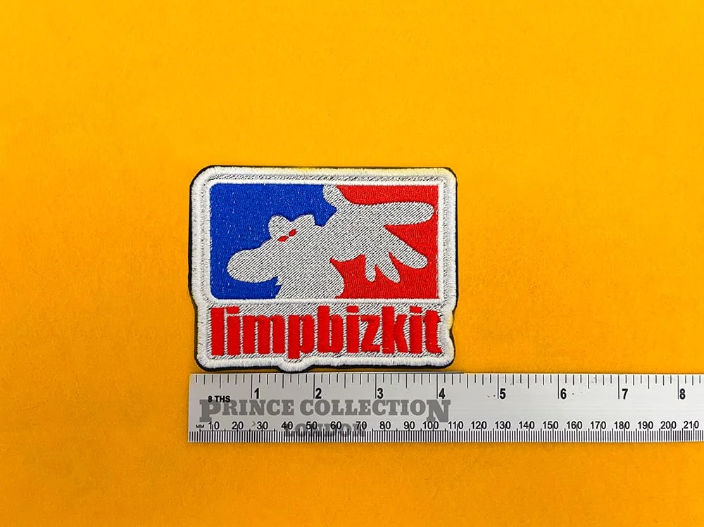 Limp Bizkit embroidered band patch on denim battle jacket