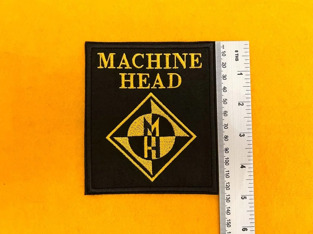 Small medium and large Machine Head patch size comparison